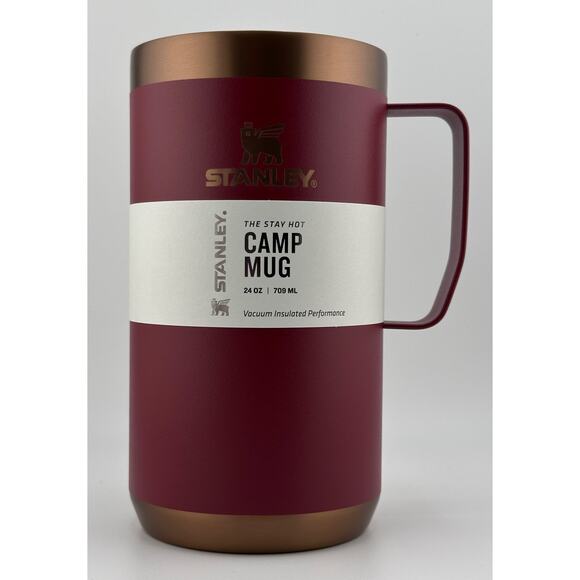 BRAND NEW LIMITED EDITION STANLEY STAY HOT CAMP MUG | 24 OZ, GILDED POMEGRANATE - Picture 1 of 4